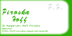 piroska hoff business card
